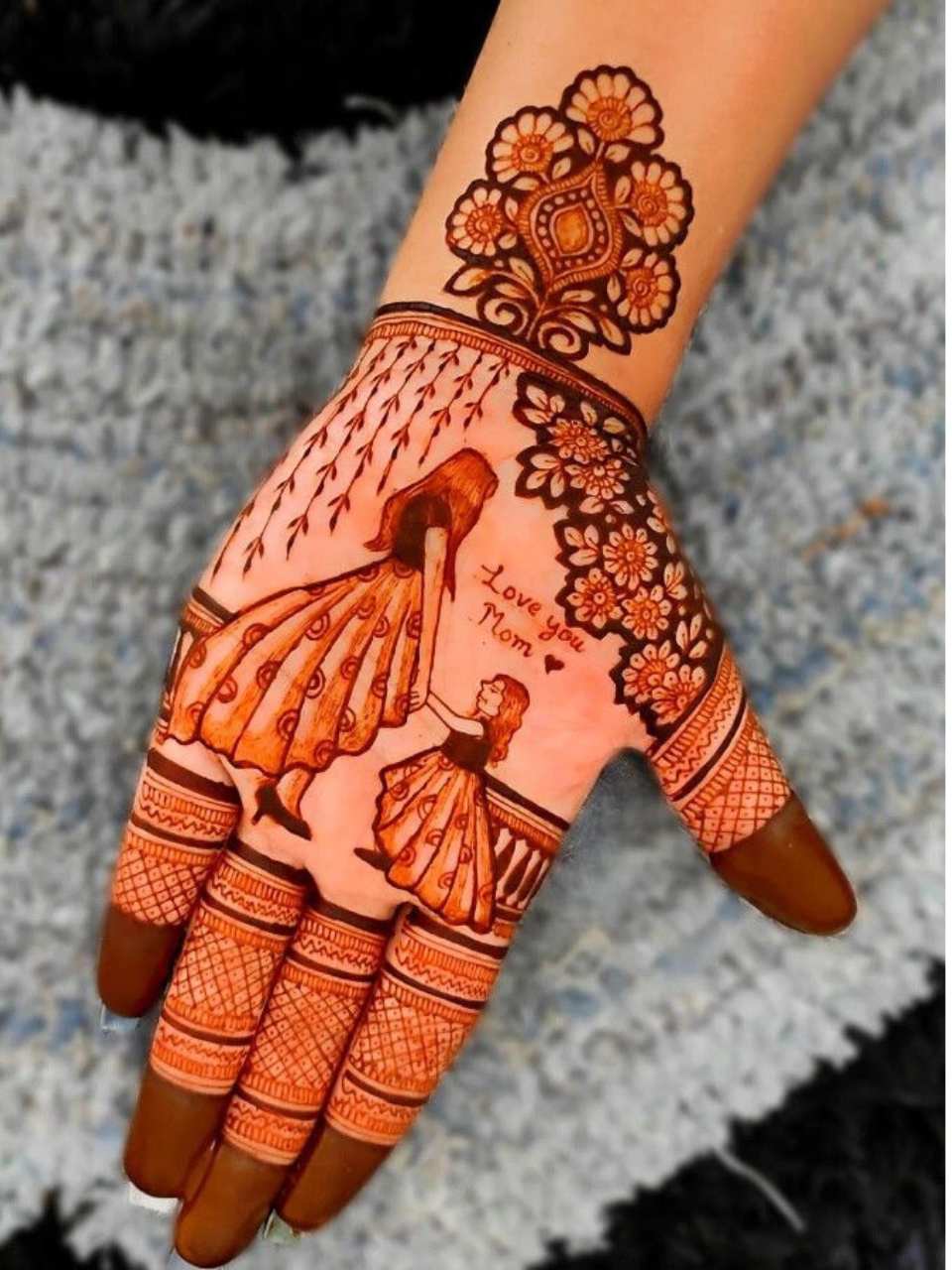 Baby Shower Mehndi Design 9 by Anushka Mehndi Goa
