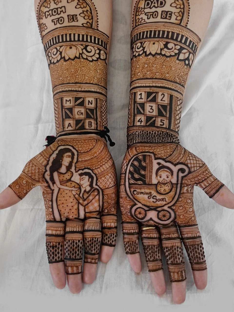 Baby Shower Mehndi Design 2 by Anushka Mehndi Goa