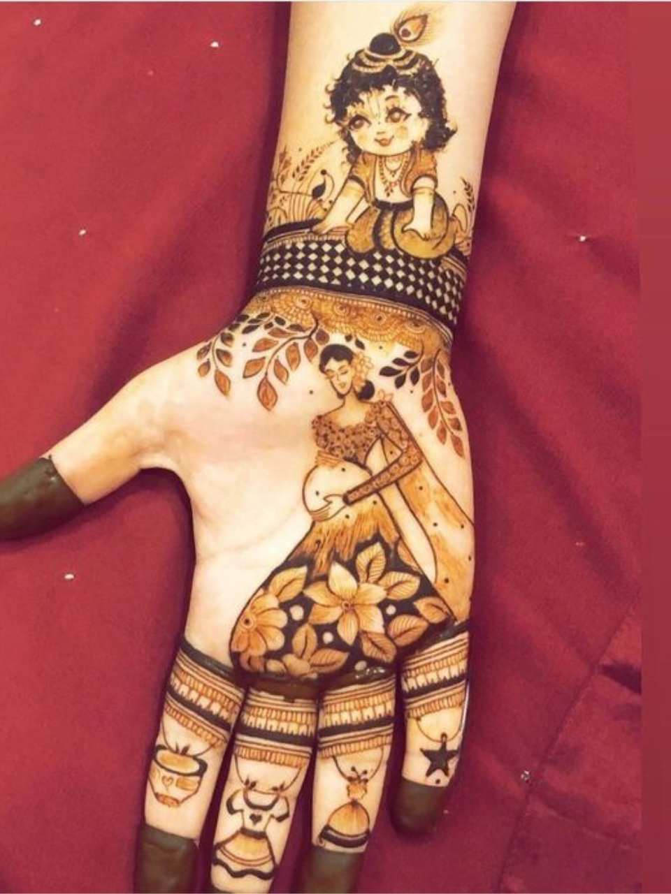 Baby Shower Mehndi Design 3 by Anushka Mehndi Goa